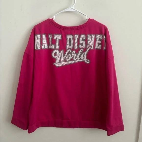 Y2K Preppy Disney Parks  Sweatshirt Barbiecore Walt Disney Parks 71 XL Sporty - Picture 2 of 5